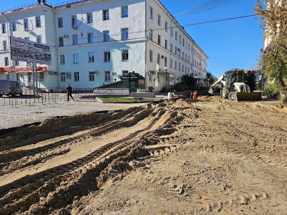 По улице Пролетарская началась обратная засыпка после капитального ремонта участка тепловой магистрали «Юг»
