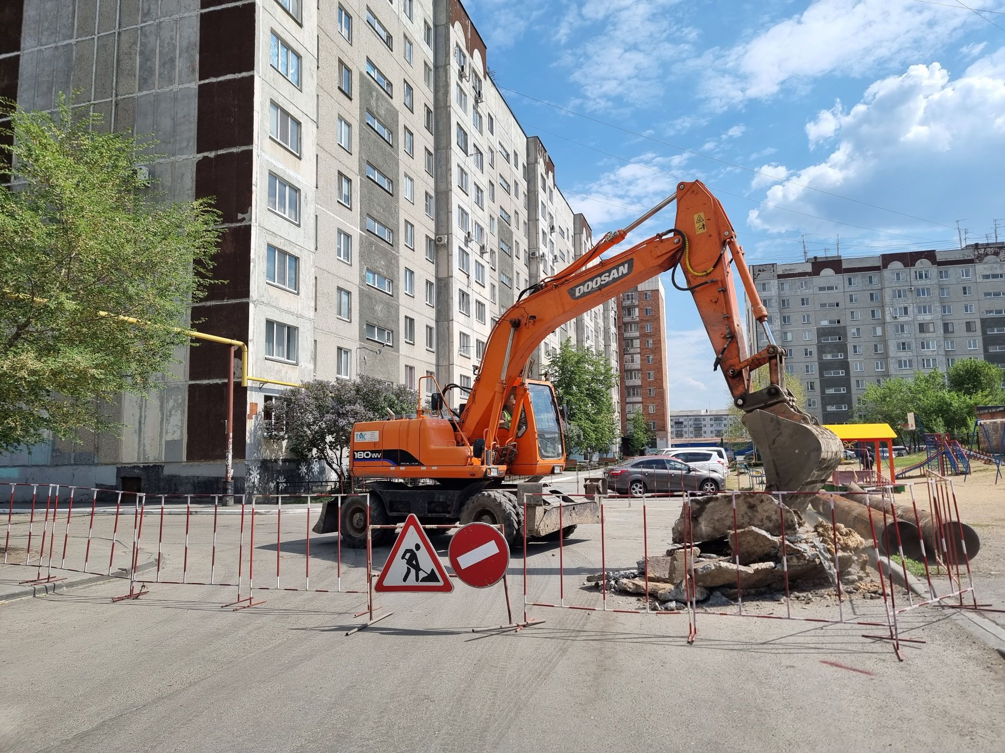 Заполнение тепловых сетей 12 октября